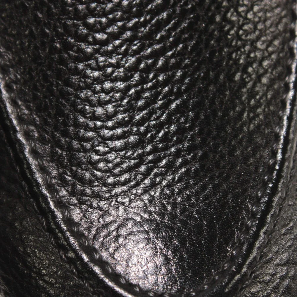 Di Bianco NWB Slip On Loafers Size 10 US in Black Pebbled Leather Made in Italy